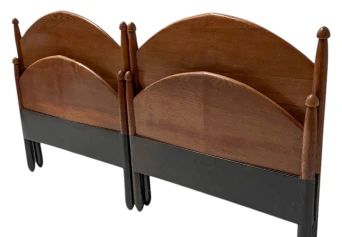 Willem Penaat Art Deco Amsterdamse School Twin Beds for Metz & Co., 1920s